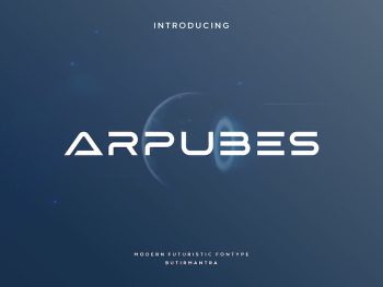 Arpubes - Futuristic Font Yazı Tipi