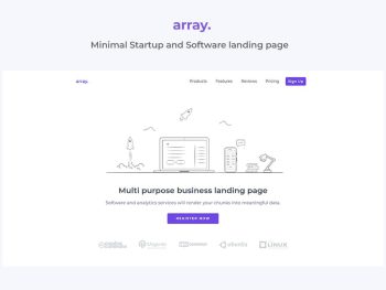 Array Minimal Landing Page Template Yazı Tipi