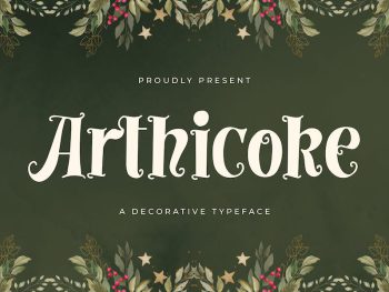 Arthicoke - A Decorative Typeface Yazı Tipi