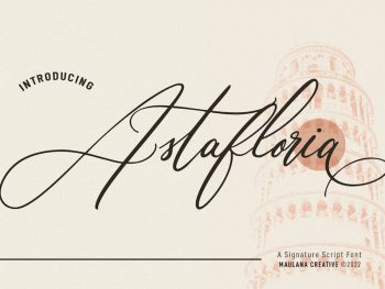 Astafloria Signature Script Font Yazı Tipi