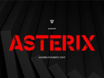 Asterix | 3D fonts | Futuristic Yazı Tipi