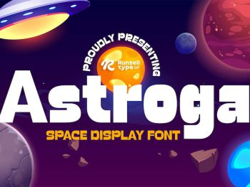 Astroga - Space Futuristic Font Yazı Tipi