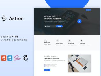 Astron - LeadGen HTML Landing Page Template Yazı Tipi