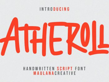 Atheroll Handwritten Font Yazı Tipi