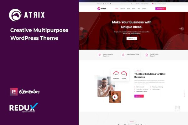 Atrix - Creative Multipurpose WordPress Teması