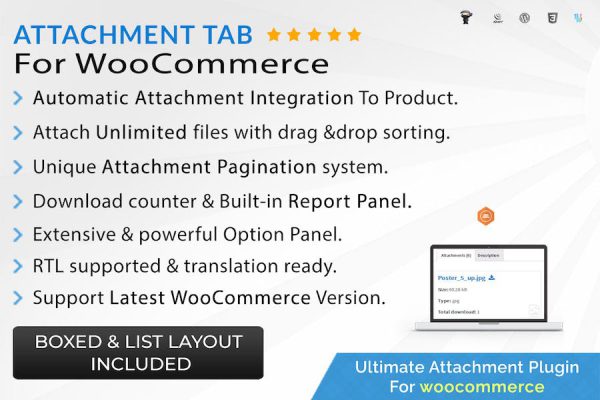Attachment Tab For Woocommerce WordPress Eklentisi