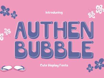 Authen Bubble - Display Font Yazı Tipi