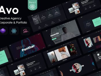 Avo - React Creative Agency & Showcase Portfolio Yazı Tipi