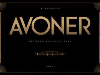 Avoner - Art Deco Fonts Yazı Tipi