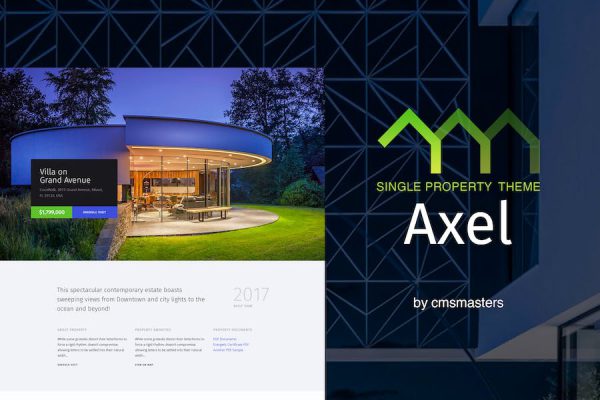 Axel - Single Property Real Estate Theme WordPress Teması