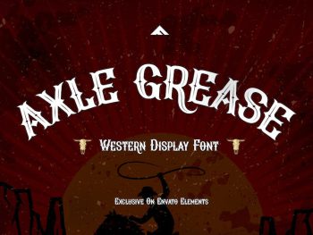Axle Grease - Western Display Font Yazı Tipi