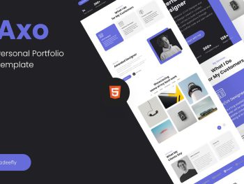 Axo Personal Portfolio Template Yazı Tipi