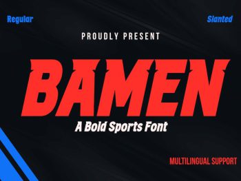 BAMEN | Athletic Font Yazı Tipi