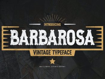 BARBAROSA - Vintage Serif Typeface Yazı Tipi