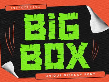 BIG BOX - Unique Display Font Yazı Tipi