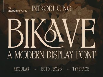 BIKAVE - A Modern Display Font Yazı Tipi