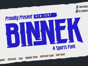 BINNEK | Athletic Font Yazı Tipi