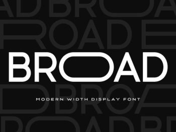 BROAD - Modern Width Display Font Yazı Tipi