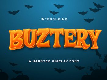 BUSTERY - Haunted Display Font Yazı Tipi