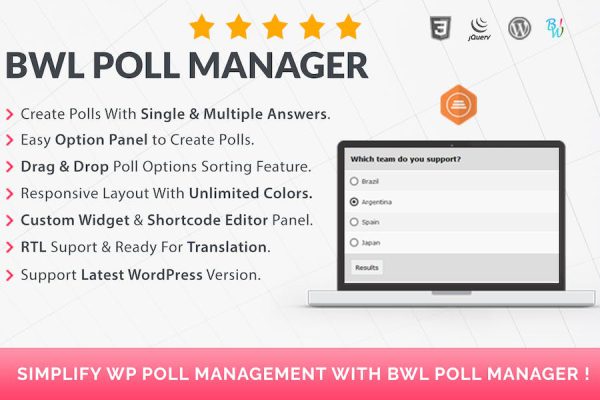 BWL Poll Manager WordPress Eklentisi
