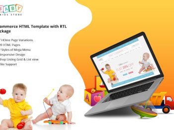 Baby & Kids Store eCommerce HTML Template with RTL Yazı Tipi