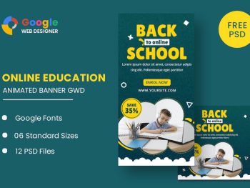 Back To School Animated Banner Google Web Designer Yazı Tipi