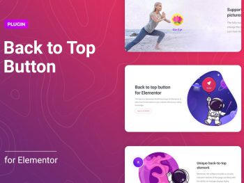 Back to Top Button for Elementor WordPress Eklentisi