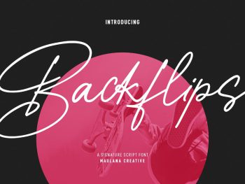 Backflips Signature Script Font Yazı Tipi