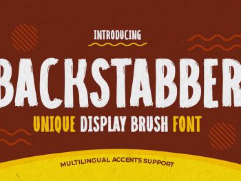 Backstabber - Unique Display Brush Font Yazı Tipi