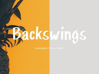 Backswings - Handwritten Display Font Yazı Tipi