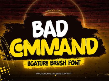 Bad Command - Ligature Brush Font Yazı Tipi