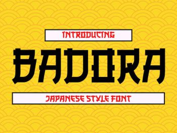 Badora Faux Japanese Font Yazı Tipi