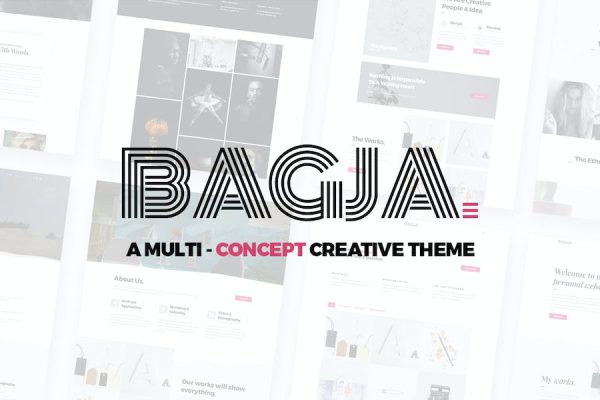 Bagja - Responsive Multi Concept & One Page Portfo WordPress Teması