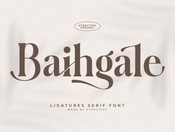 Baihgale Ligature Serif Font Yazı Tipi