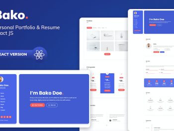 Bako - Personal Portfolio & Resume React Template Yazı Tipi