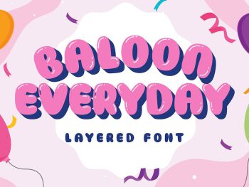 Baloon Everyday - Layered Font Yazı Tipi