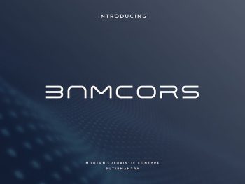 Bamcors - Futuristic Font Yazı Tipi