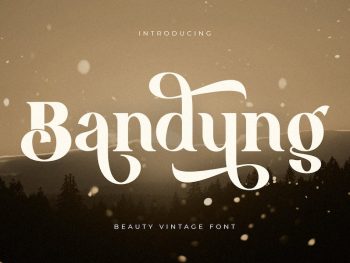 Bandung - Beauty Vintage Ligature Font Yazı Tipi