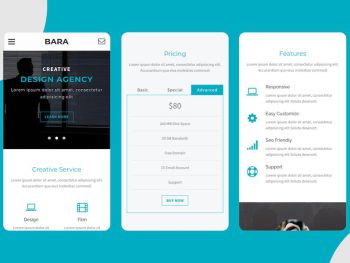 Bara - Creative Mobile Template Yazı Tipi