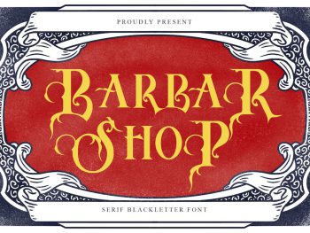 Barbar Shop - serif blackletter Yazı Tipi