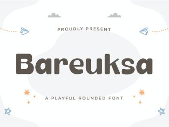 Bareuksa - A Playful Rounded Font Yazı Tipi