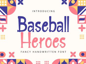 Baseball Heroes | Fancy Handwritien Font Yazı Tipi