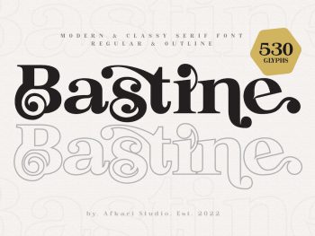 Bastine Modern Classy Serif Font Yazı Tipi