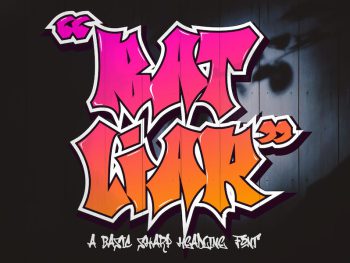 Bat Liar - Unique Graffiti Font Yazı Tipi