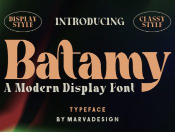 Batamy - A Modern Display Font Yazı Tipi