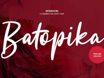 Batopika Handwritten Script Font Yazı Tipi