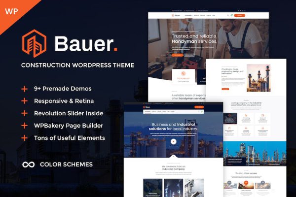 Bauer - Construction & Industrial WordPress Teması