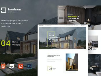 Bauhaus - Landing Page | Architecture & Interior Yazı Tipi