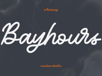 Bayhours Cursive Script Font Yazı Tipi