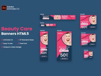 Beauty Care HTML5 Banner Ad - Animate CC Yazı Tipi